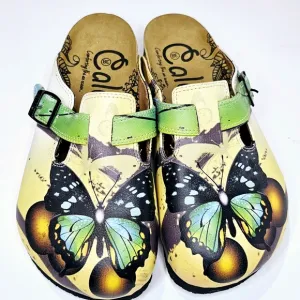 Calceo Butterfly Clogs Cork Comfort Vegan Leather