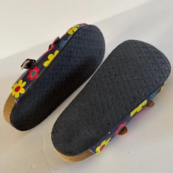 Calceo Floral Clogs Womens Size 9 Colorful Printed Adjustable Straps