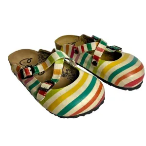 Calceo Goby Stripe Slip On Mary Jane Clogs Shoe Size 6