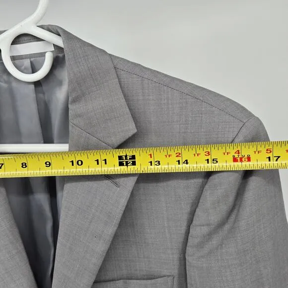 Calvin Klein Mens Suit Coat Blazer Jacket Grey Size 38 R slim fit