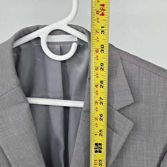 Calvin Klein Mens Suit Coat Blazer Jacket Grey Size 38 R slim fit