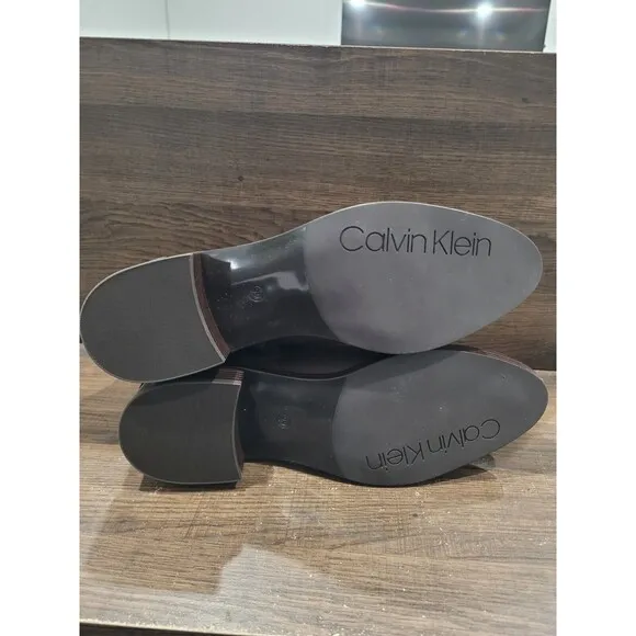 Calvin Klein Women's Deandre Slip-On Casual Booties Dark Brown 9M New