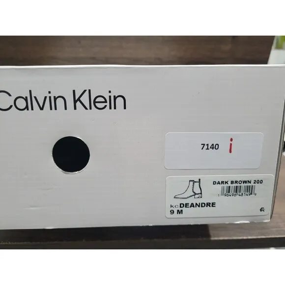 Calvin Klein Women's Deandre Slip-On Casual Booties Dark Brown 9M New