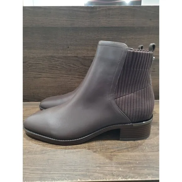 Calvin Klein Women's Deandre Slip-On Casual Booties Dark Brown 9M New