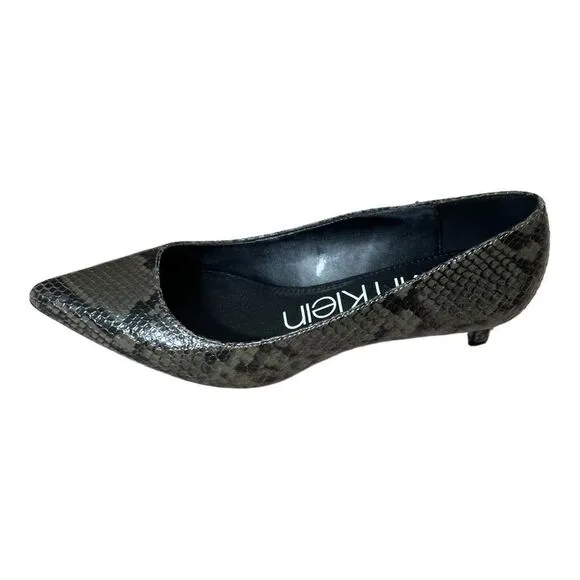 Calvin Klein Women's Gabrianna Pumps in the Size 9.5M in Snake Camouflage