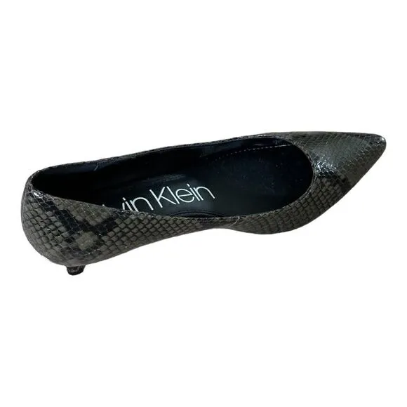 Calvin Klein Women's Gabrianna Pumps in the Size 9.5M in Snake Camouflage