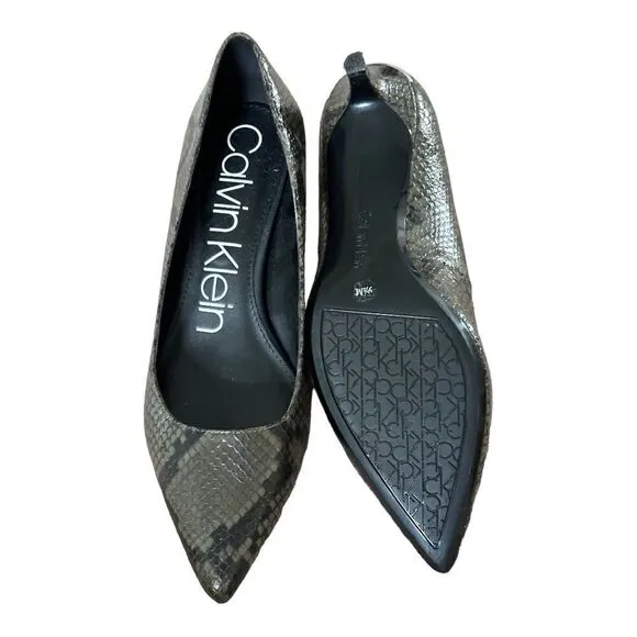 Calvin Klein Women's Gabrianna Pumps in the Size 9.5M in Snake Camouflage