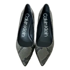 Calvin Klein Women's Gabrianna Pumps in the Size 9.5M in Snake Camouflage