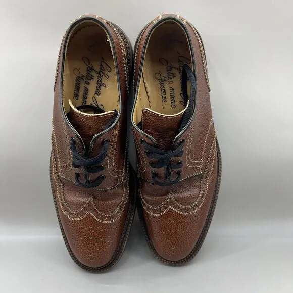 Calzoleria Harris Calzolaio Firenze Men Size 11 Shoes Brown Wingtip Oxfords