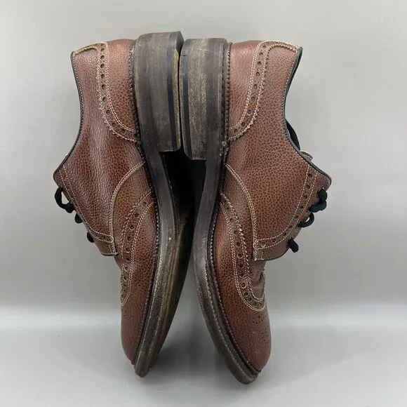 Calzoleria Harris Calzolaio Firenze Men Size 11 Shoes Brown Wingtip Oxfords