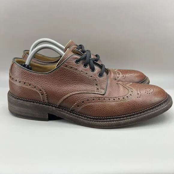 Calzoleria Harris Calzolaio Firenze Men Size 11 Shoes Brown Wingtip Oxfords
