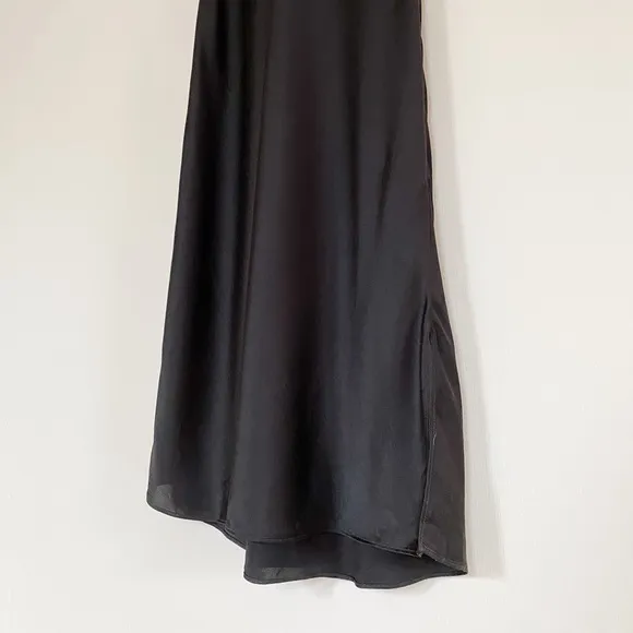 Cami NYC Miki Velvet-Trimmed Silk Charmeuse Midi Slip Dress