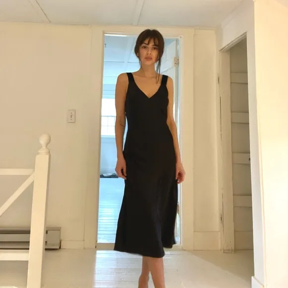 Cami NYC Miki Velvet-Trimmed Silk Charmeuse Midi Slip Dress