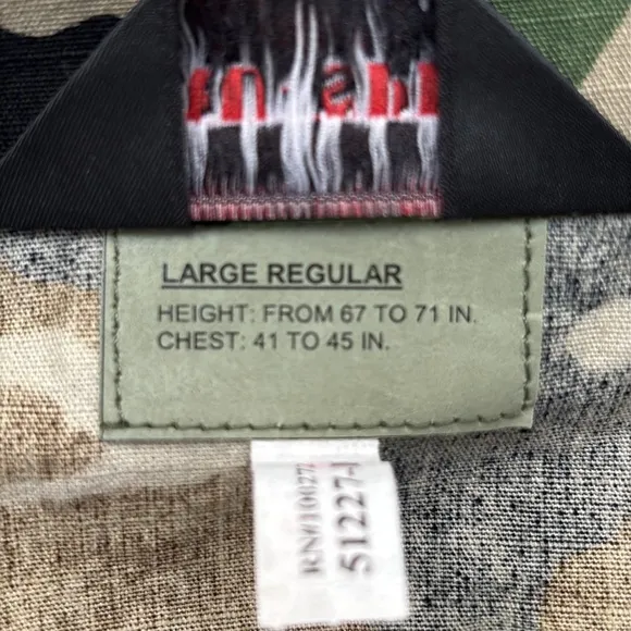 Camo Shacket Shirt Jacket Thick Medium Weight Camouflage Green Brown Size Large