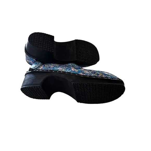 C&amp;C Sweden Womens Floral Slip-On Clogs Medical Comfortable Size 11 EU 42