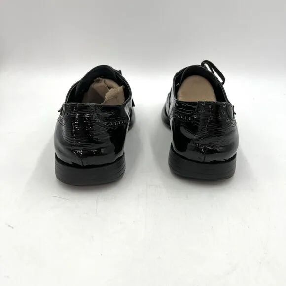 Camper 1910 Patent Leather Oxfords Wingtip 23242 Black Dark Academia