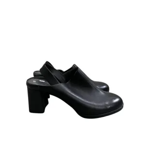 Camper‎ Karolina Black Leather Block Heel Mules Size 8.5US/ 39 EU