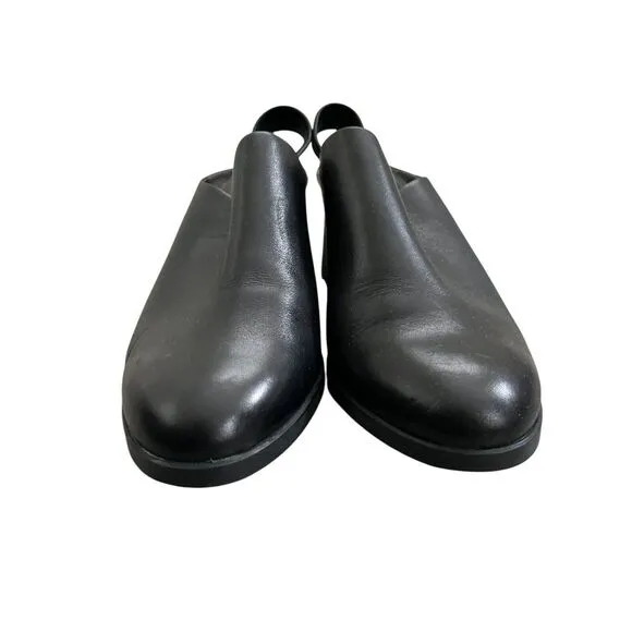 Camper‎ Karolina Black Leather Block Heel Mules Size 8.5US/ 39 EU