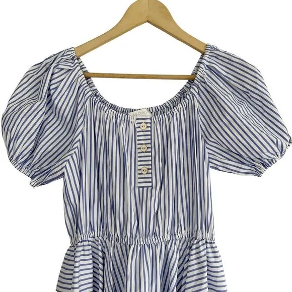 Caroline Constas Bardot Stripe Dress