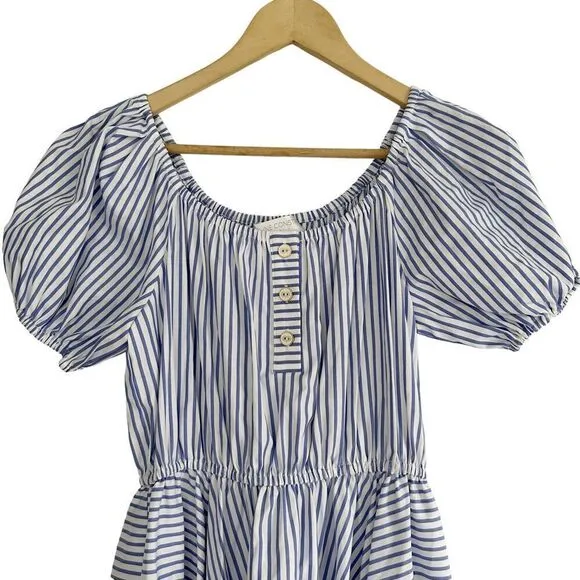 Caroline Constas Bardot Stripe Dress