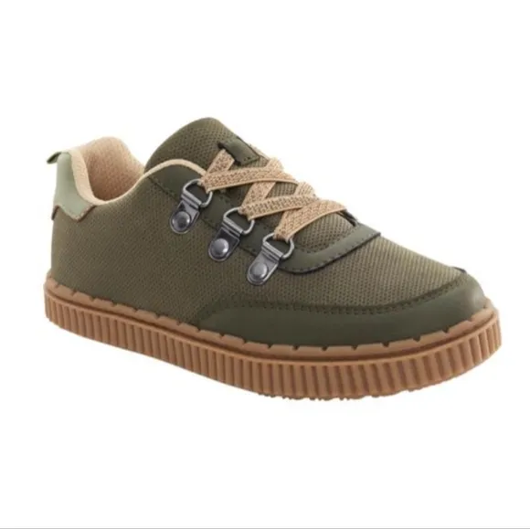 Carter's Bundle of Two Casual Toddler Sneakers Slip On Brown and Olive Size 7