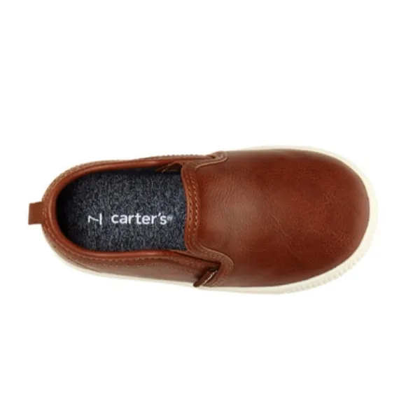Carter's Bundle of Two Casual Toddler Sneakers Slip On Brown and Olive Size 7