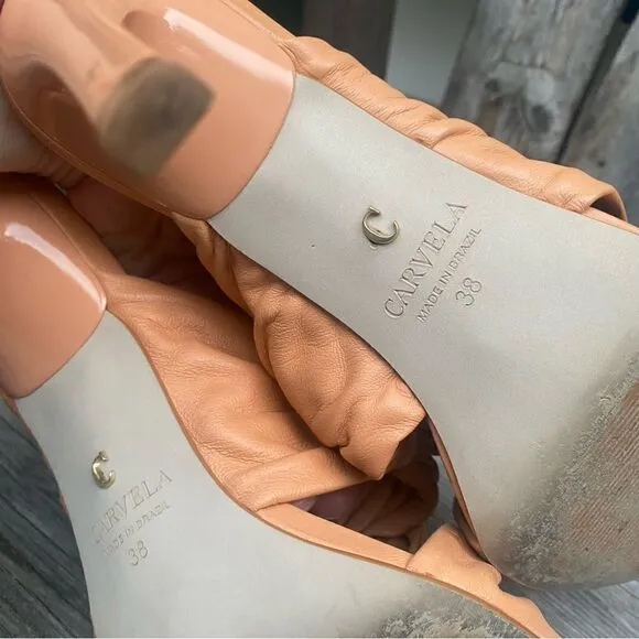 Carvela Guava Knotted Stiletto Heel Leather Mules size 38
