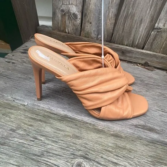 Carvela Guava Knotted Stiletto Heel Leather Mules size 38