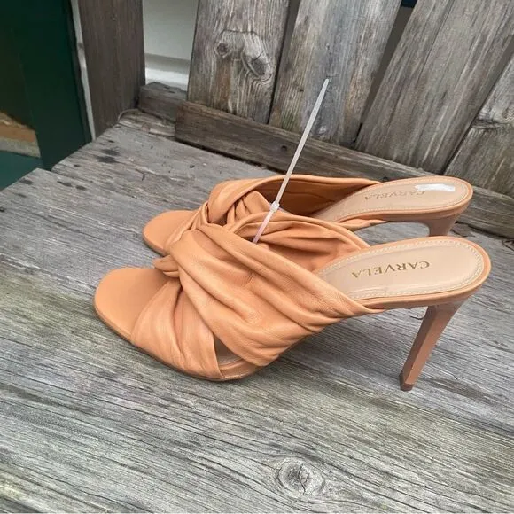 Carvela Guava Knotted Stiletto Heel Leather Mules size 38
