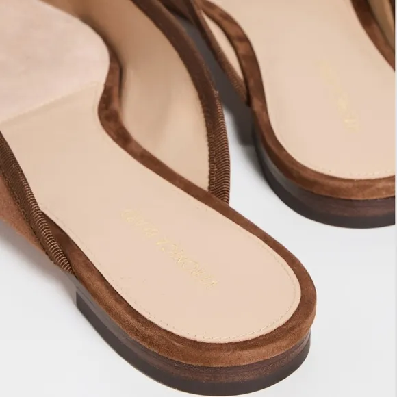 Catherine Suede Bow Ballerina Mules