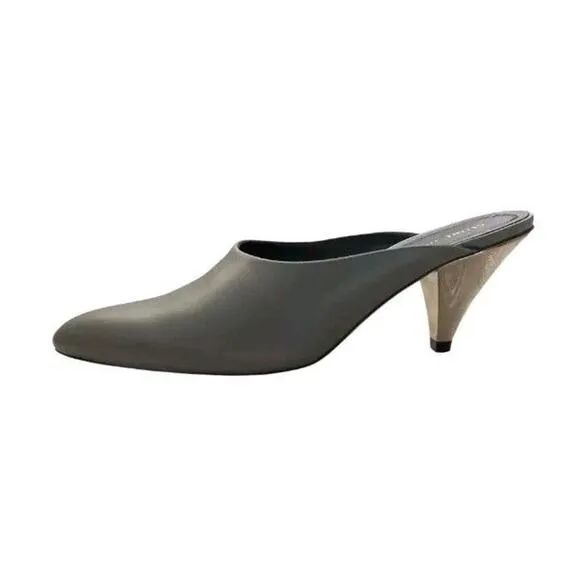 CELINE leather mules with cone heels SIZE 38 US 8