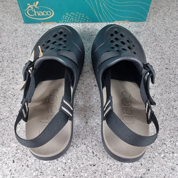 Chaco Chillos Clogs Black Slip On Comfort Outdoors Sandals Men's Shoes