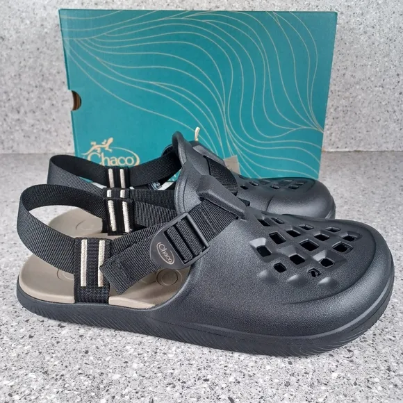 Chaco Chillos Clogs Black Slip On Comfort Outdoors Sandals Men's Shoes