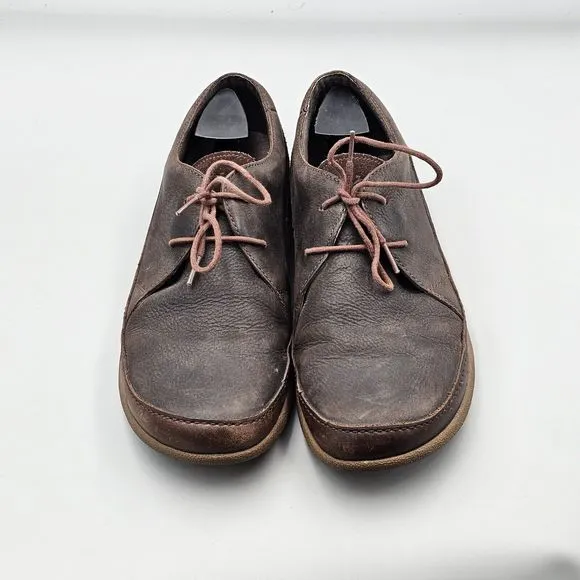 Chaco Mens Size 13 US EUC Montrose Java Brown Leather Lace Up Casual Low Oxfords