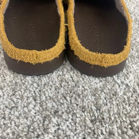 Chacos Paonia Clog Womens Size 8 Tan Suede Waterproof Slip On Mule Granola