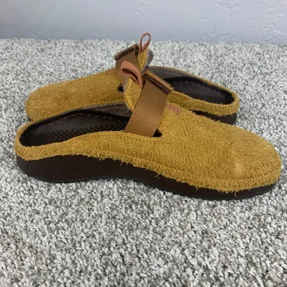 Chacos Paonia Clog Womens Size 8 Tan Suede Waterproof Slip On Mule Granola