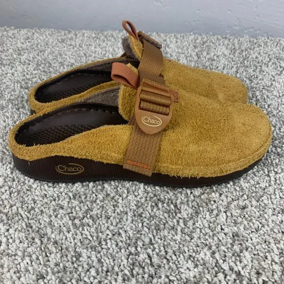Chacos Paonia Clog Womens Size 8 Tan Suede Waterproof Slip On Mule Granola