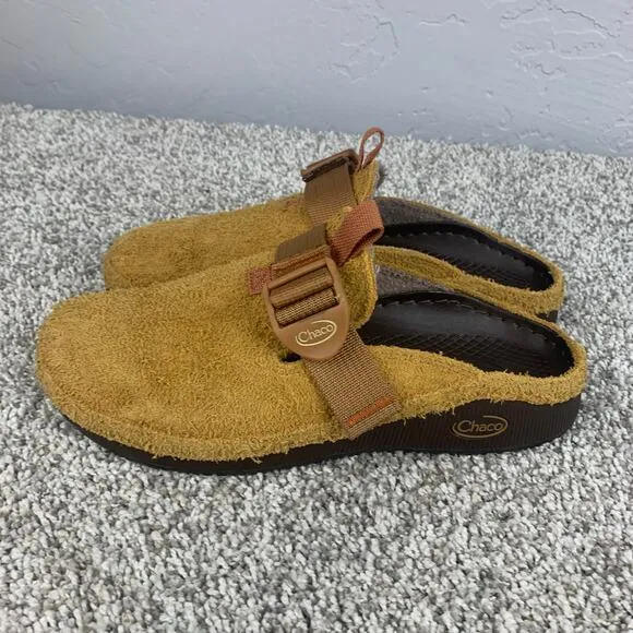 Chacos Paonia Clog Womens Size 8 Tan Suede Waterproof Slip On Mule Granola