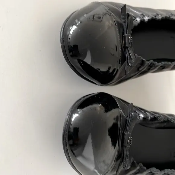 Chanel Black Matte &amp; Patent Leather Kitten Heels