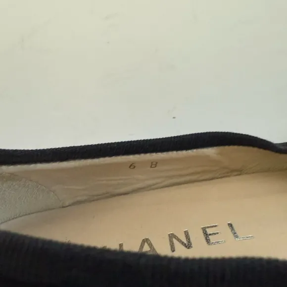 Chanel Vintage Satin CC Ballet Flats Kitten Block Heels