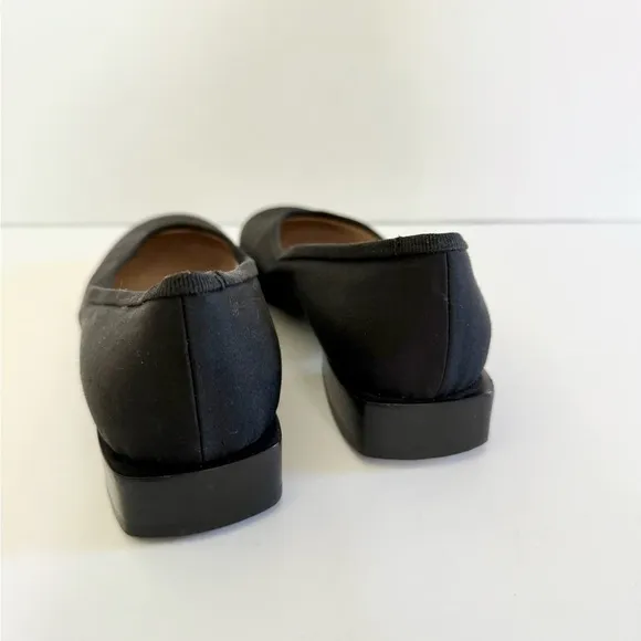 Chanel Vintage Satin CC Ballet Flats Kitten Block Heels