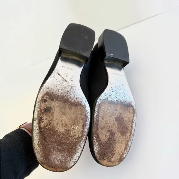 Chanel Vintage Satin CC Ballet Flats Kitten Block Heels