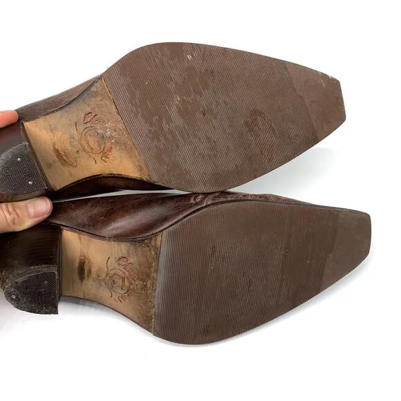 CHARLIE 1 HORSE Cowboy Mules Brown Leather 10B