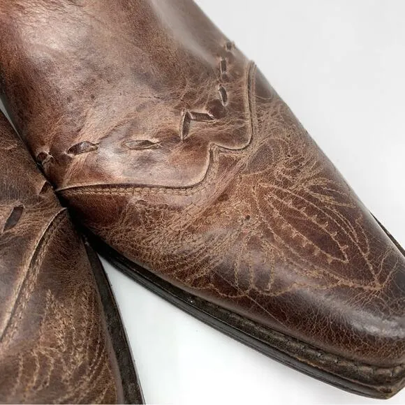 CHARLIE 1 HORSE Cowboy Mules Brown Leather 10B