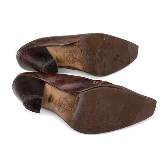 CHARLIE 1 HORSE Cowboy Mules Brown Leather 10B