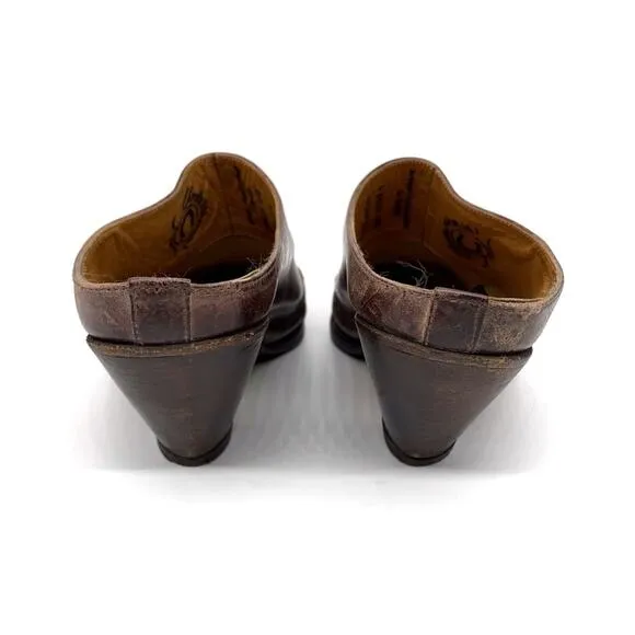 CHARLIE 1 HORSE Cowboy Mules Brown Leather 10B