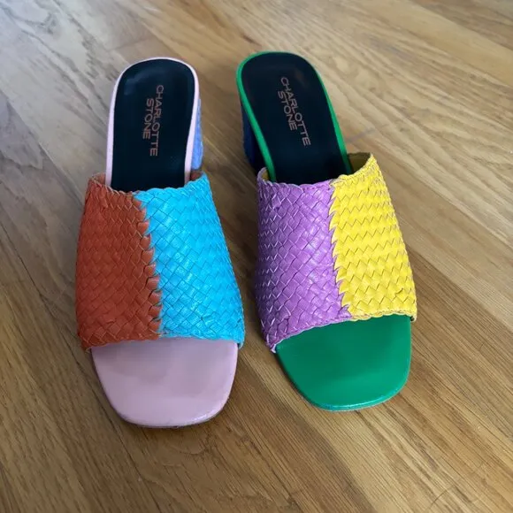 Charlotte Stone Lenu Block Heel Mule in Kortman