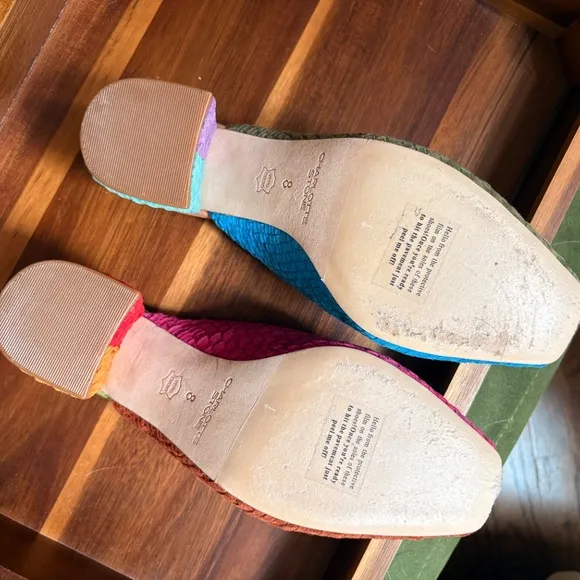 Charlotte Stone Multicolor Woven Mules