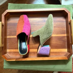 Charlotte Stone Multicolor Woven Mules