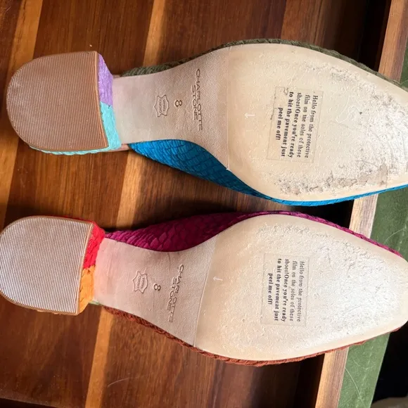 Charlotte Stone Multicolor Woven Mules